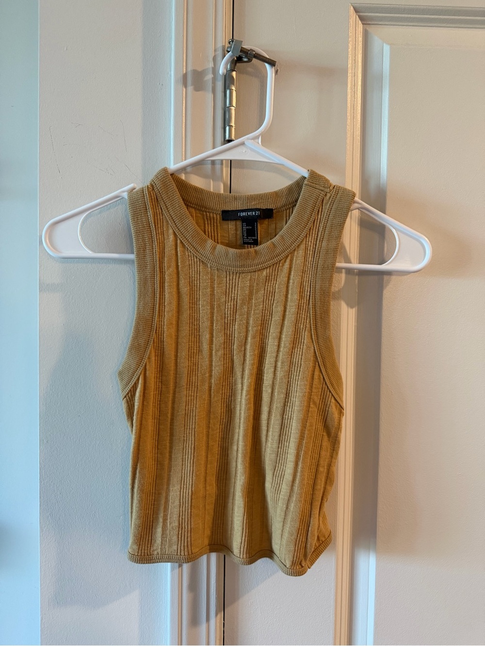Forever 21 Ribbed Mustard Sleeveless Tank